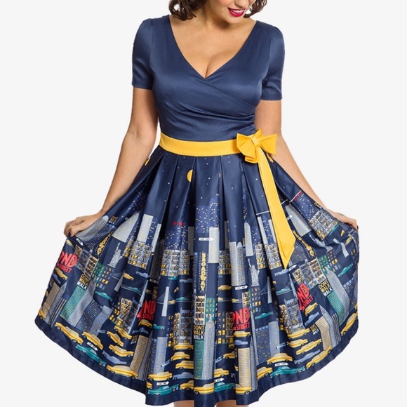 Lindy Bop Dresses & Skirts - Lindy Bop Gina New York Swing Dress size 18